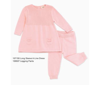 Milan A-Line Rib Sweater Knit Baby Dress (Organic Cotton)