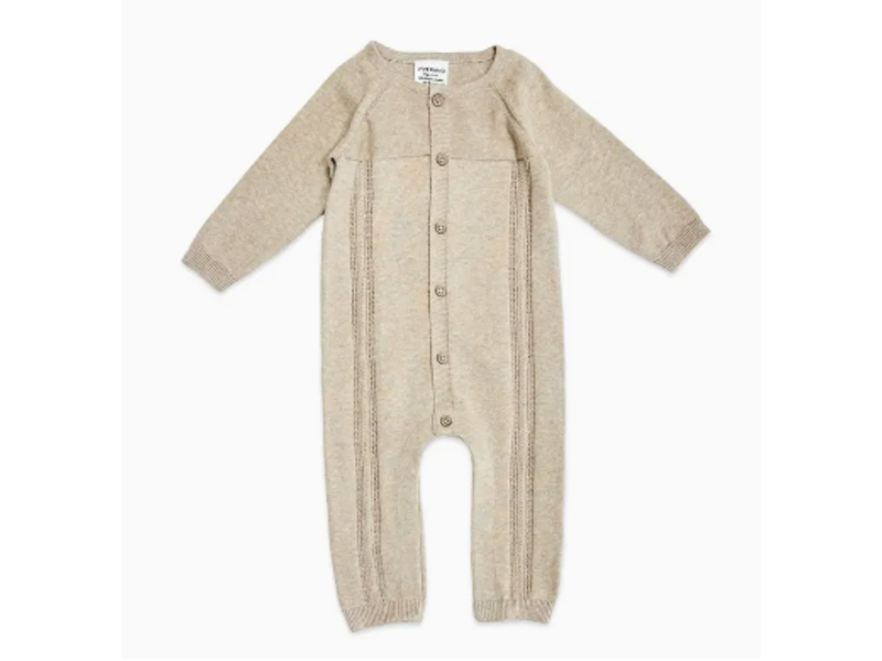 Viverano Organics Pointelle Cable Knit Baby Jumpsuit