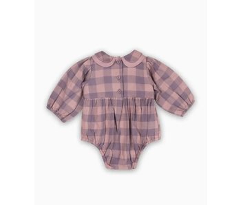 Smocked Peter Pan Gingham Baby Romper (Organic)