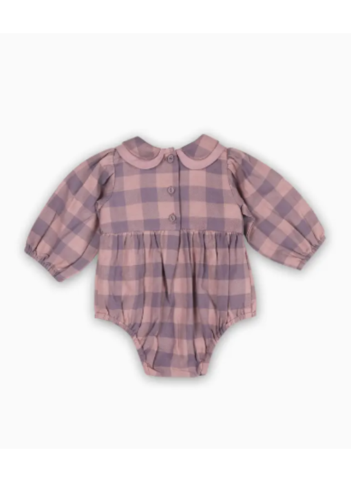Smocked Peter Pan Gingham Baby Romper (Organic)
