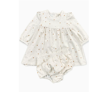 Stars Flare Baby Dress + Bloomer Set (Organic Jersey)