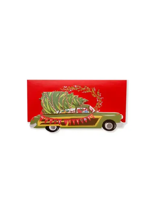 Holiday Tree Station Wagon Christmas Greeting Card