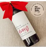 the pretty little mess Holiday Wine Label, Merry Little Christmas 4"x5"
