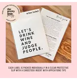 the pretty little mess Funny Wine Label, Pairs Well with Retirement 4"x5"