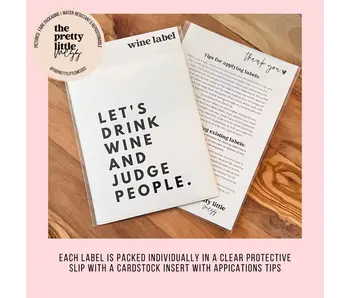 Funny Wine Label, Pairs Well with Retirement 4"x5"