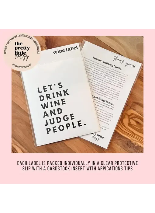 Funny Wine Label, Pairs Well with Retirement 4"x5"