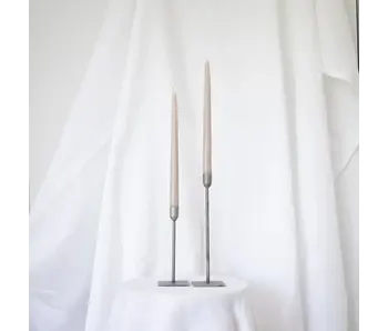 Taper Candles - Pair Oatmeal