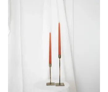 Taper Candles - Pair Terracotta