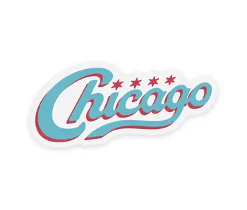 Chicago Vintage Script Sticker