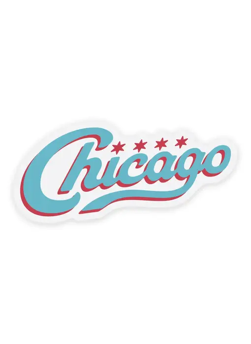Chicago Vintage Script Sticker