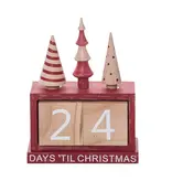 transpac Wood Christmas Rustic Tree Countdown Calendar Set 3