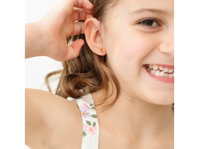 pip pop post Cross earrings