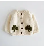 Figgy Friends Clover Cardigan Baby Kids Shamrock Knit Apparel Lucky: XS, 6-12 month