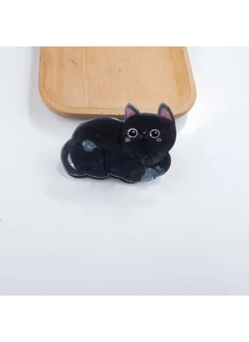 Cute Sweet Cat Hair Claw clip - black