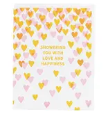 Smudge Ink Hearts Shower Card
