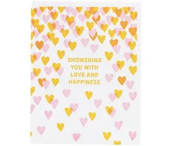 Hearts Shower Card