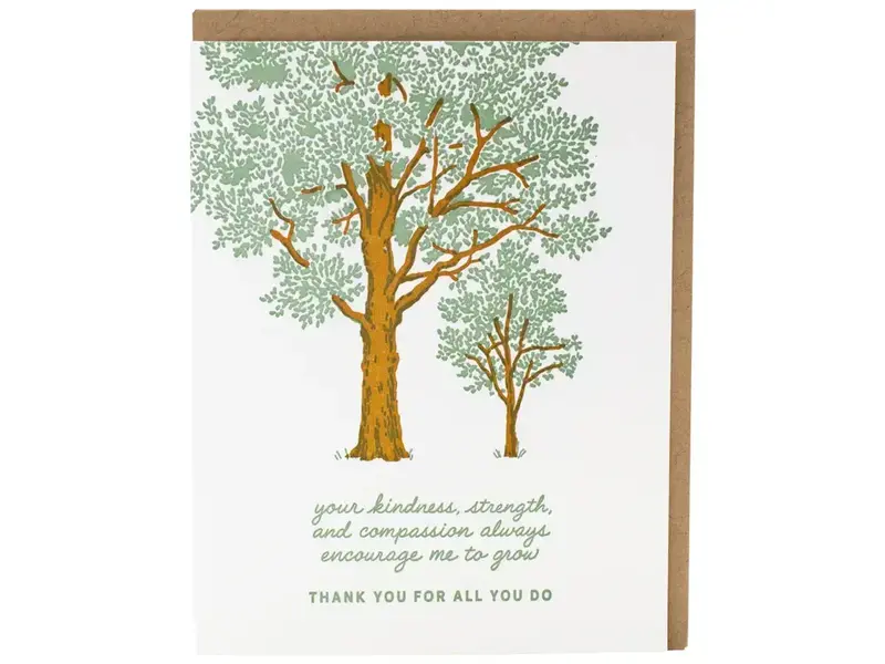 Smudge Ink Tree & Sapling Caregiver Card