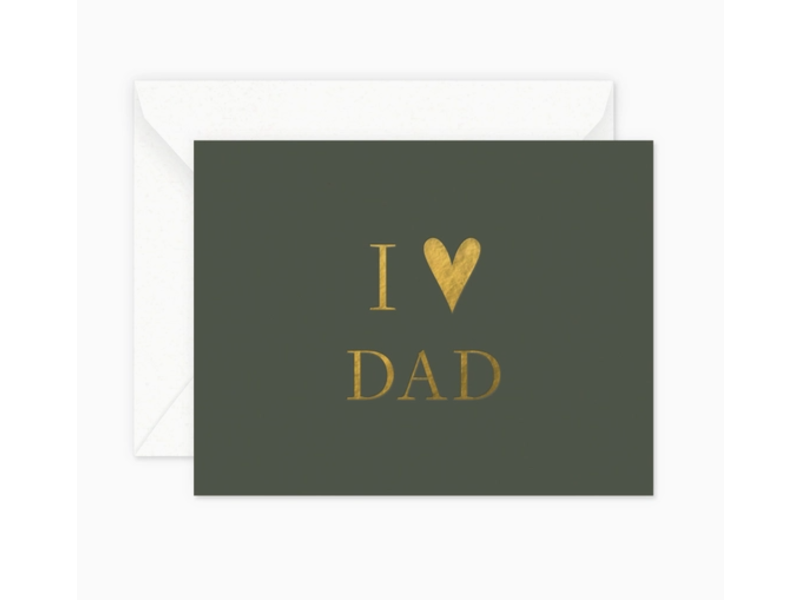 Smitten on Paper I Heart Dad Greeting Card