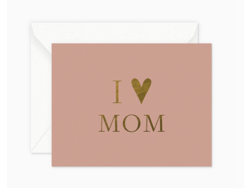 Smitten on Paper I Heart Mom Greeting Card