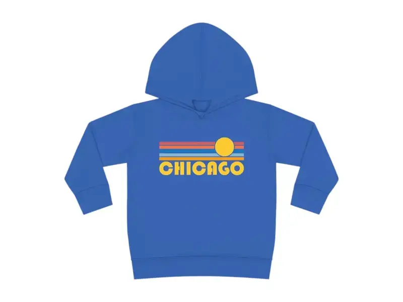 Hey Mountains Chicago, Illinois Toddler Hoodie - Vintage Royal