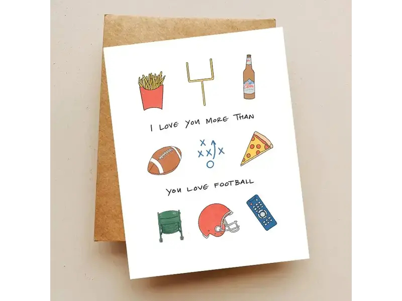 Maddon and Co I Love You More Than Football Card