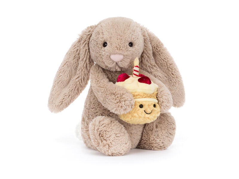 JellyCat Inc Bashful Beige Bunny 'Birthday'