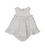Mayoral Striped Dress - natural