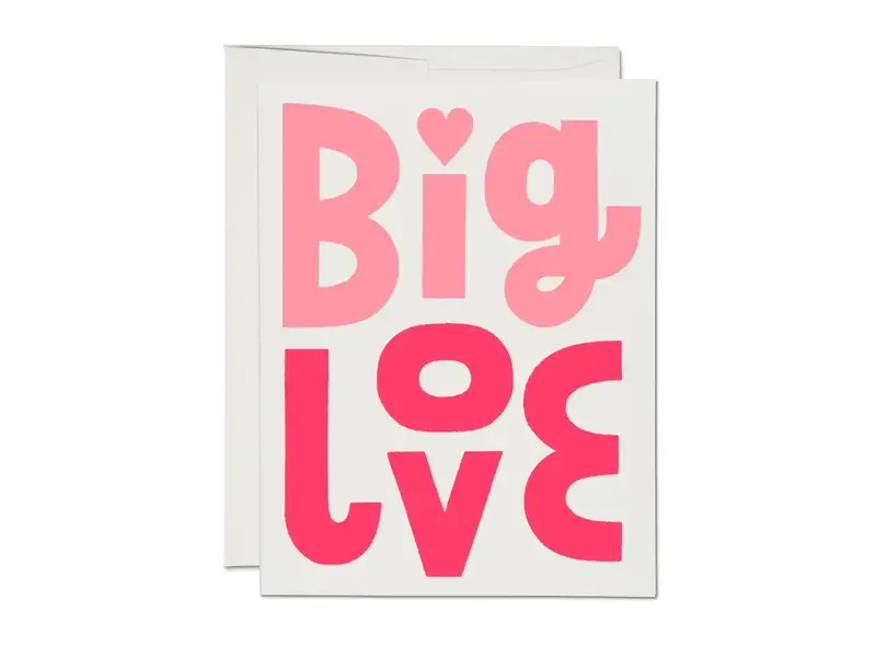 Red Cap Cards Big Love Valentine's Day Greeting Card