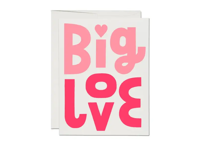 Red Cap Cards Big Love Valentine's Day Greeting Card