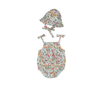 Floral Bodysuit with Hat