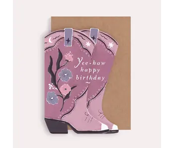 Cowboy Boots Birthday Card | Cowgirl Birthday Card | Western