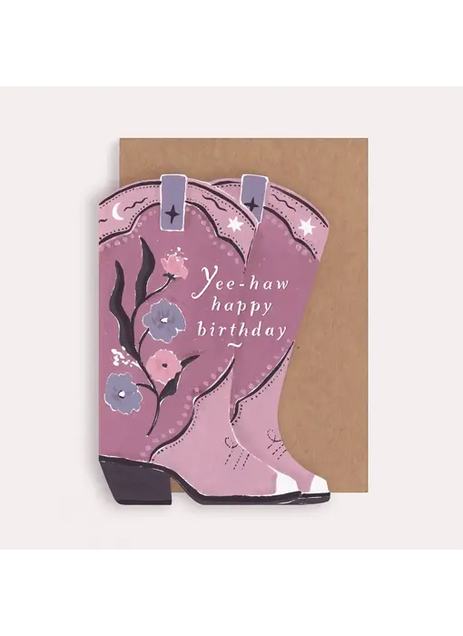 Cowboy Boots Birthday Card | Cowgirl Birthday Card | Western