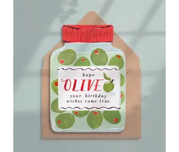 Olives Birthday Card | Olive Jar Birthday Card