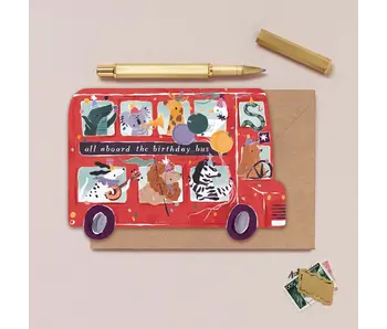 Party Bus Kids Birthday Card | Childrens Greeting Card