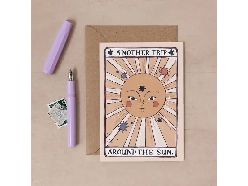 Sister Paper Co. Tarot Sun Birthday Card | Tarot Card | Sun Greeting Cards