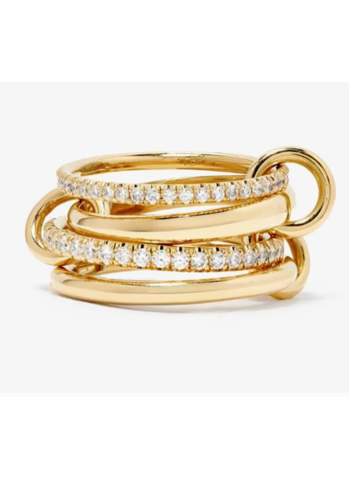 Multi Band Eternity Ring Band- Stacking Bands Gold