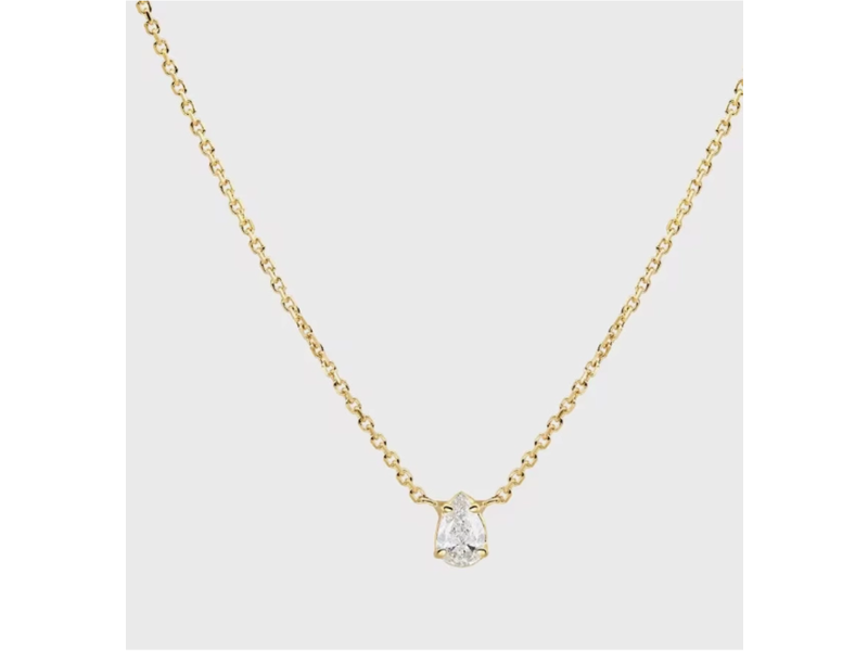 HoopLa Style Solitaire Collection- Gold Layering Necklace - Solitaire