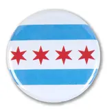Transit Tees Button Pin- chicago flag
