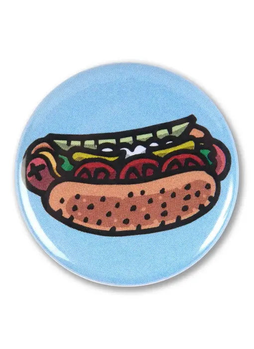 Button pin- hot dog