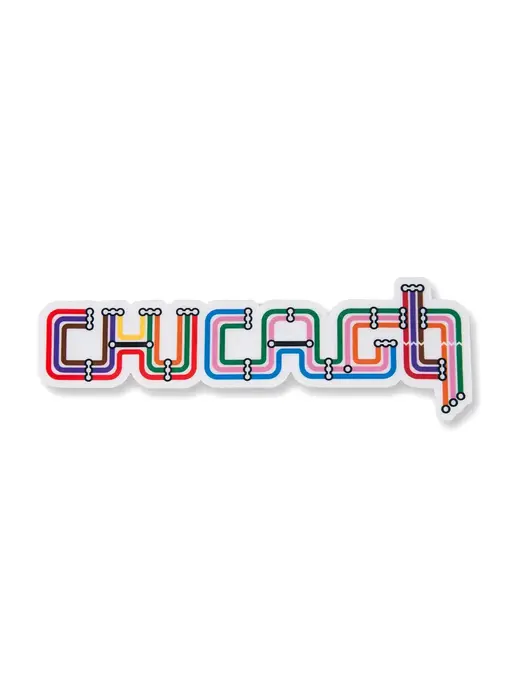 Transit Type Chicago Sticker