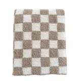 SpearmintLOVE Phufy® Bliss Checkerboard Blanket, Cocoa