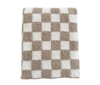 Phufy® Bliss Checkerboard Blanket, Cocoa