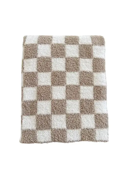 Phufy® Bliss Checkerboard Blanket, Cocoa