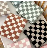 SpearmintLOVE Phufy® Bliss Checkerboard Blanket, Cocoa