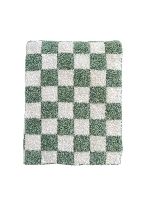 Phufy® Bliss Checkerboard Blanket, Sage