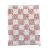 SpearmintLOVE Phufy® Bliss Checkerboard Blanket, Strawberry