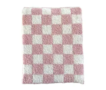 Phufy® Bliss Checkerboard Blanket, Strawberry