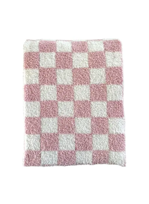 Phufy® Bliss Checkerboard Blanket, Strawberry