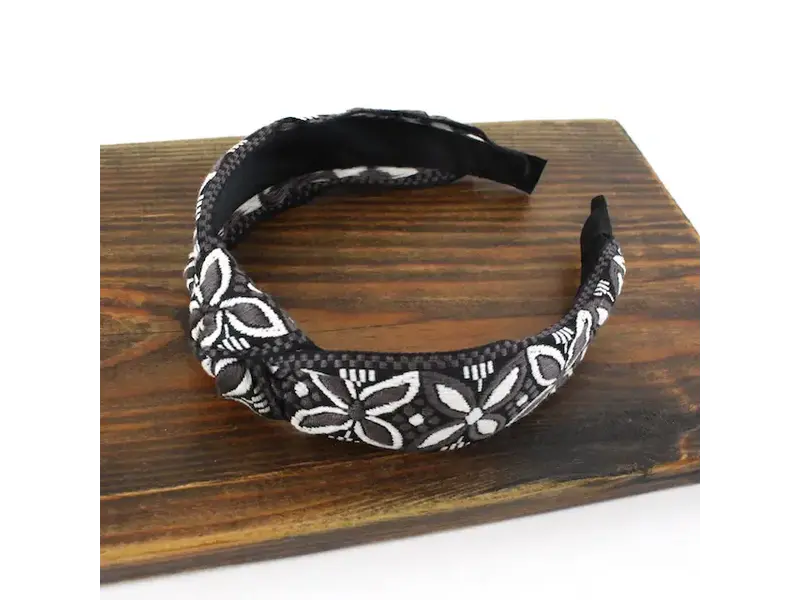 pretty persuasions Embroidered Fabric Headband - Brown