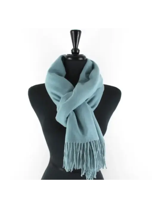 Solid Color Cozy Soft Scarf - Blue
